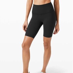 LULULEMON Black Wunder Train High-Rise Short 8" Active Training Biker Shorts 0